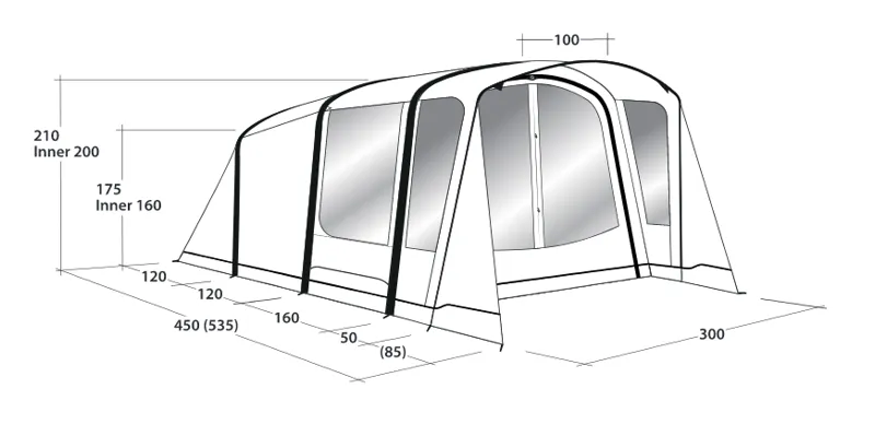 Outwell Elmdale 5PA Inflatable Tent - 2023 Model-4